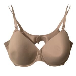 Olga nude bra with underwire padded cups full coverage stretchy comfy size 44DD